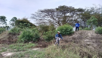 ทำการสำรวจความเสียหายลำห้วยงาวเพื่อทำการประเมินความเสียหายในพื้นที่ของ บ้านดอนขวาง หมู่ที่ 2