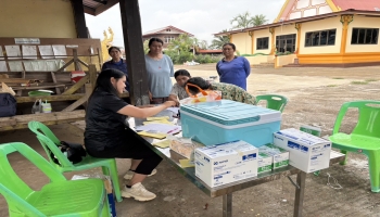 โครงการสัตว์ปลอดโรคคนปลอดภัยจากโรคพิษสุนัขบ้าฯ บ้านหินตั้ง หมู่ 5 และบ้านโคกกลาง หมู่ 8