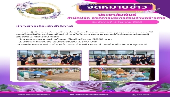 คณะผู้บริหารองค์การบริหารส่วนตำบลข้าวสาร และคณะกรรมการธนาคารขยะได้มอบเงินสวัสดิการช่วยเหลือค่าทำศพในโครงการธนาคารขยะให้แก่ครอบครัวของผู้เสียชีวิต 2 ครัวเรือน